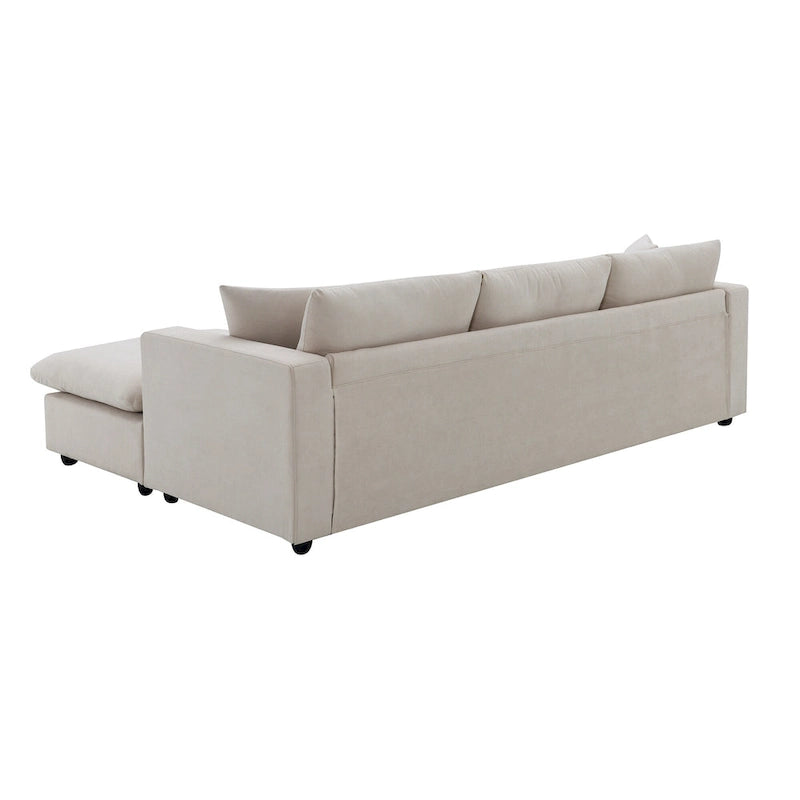 Canapé d'angle en tissu polyester