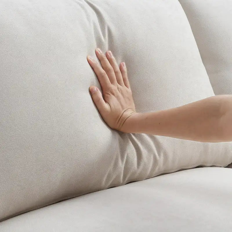 Canapé d'angle en tissu polyester