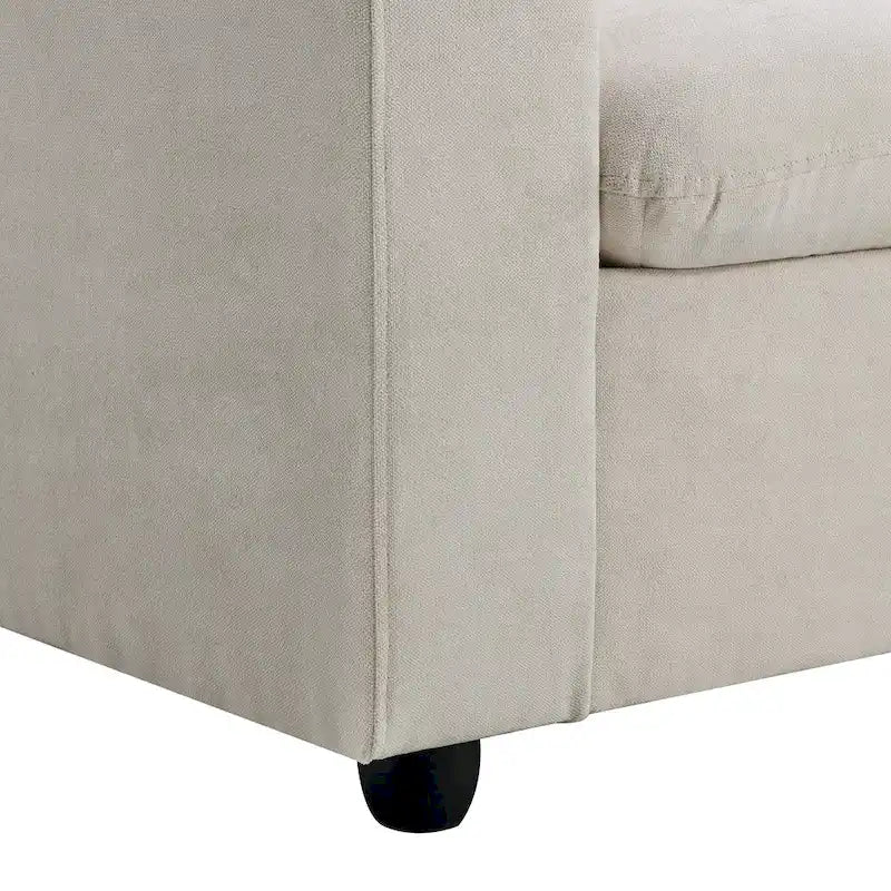 Canapé d'angle en tissu polyester