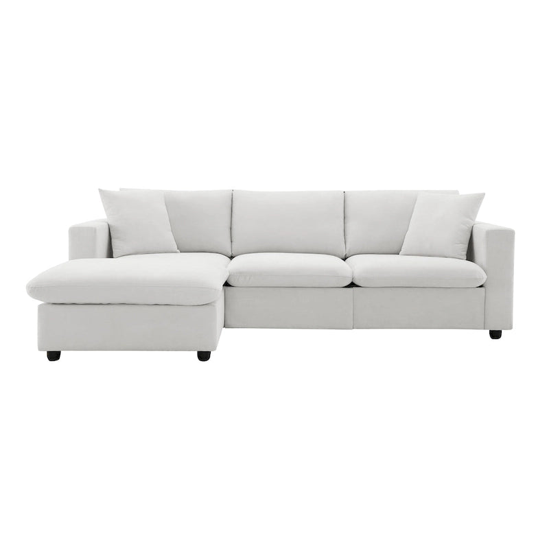 Canapé d'angle en tissu polyester