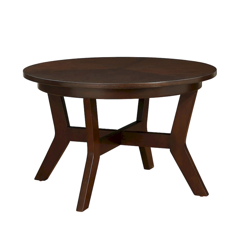 Table basse ronde en bois massif de style rustique