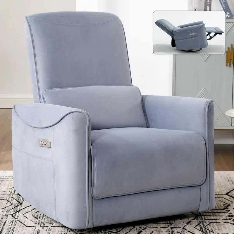 Fauteuil inclinable électrique berçant et pivotant