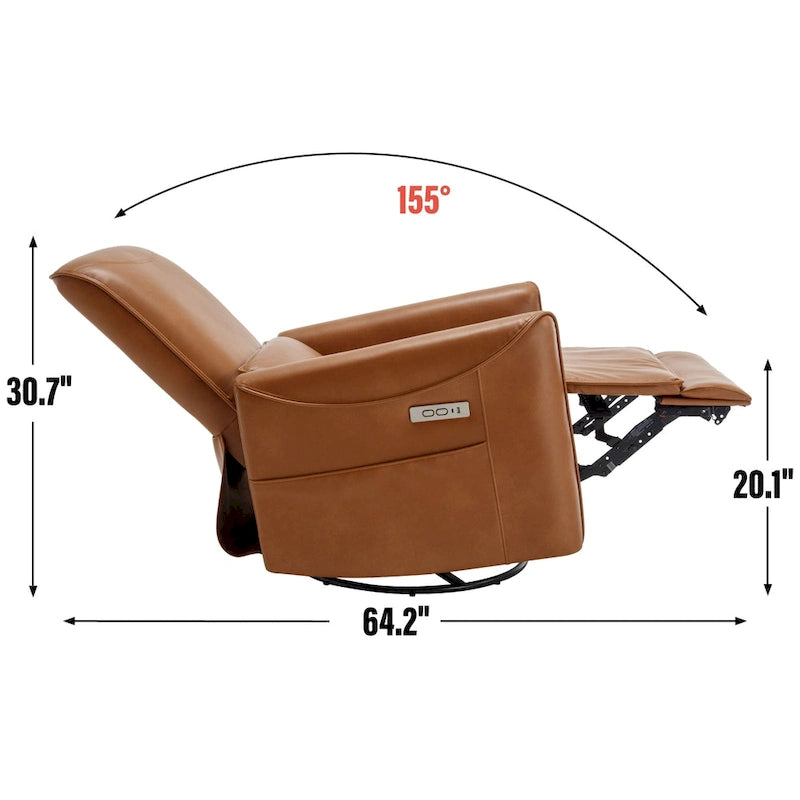 Fauteuil inclinable électrique berçant et pivotant