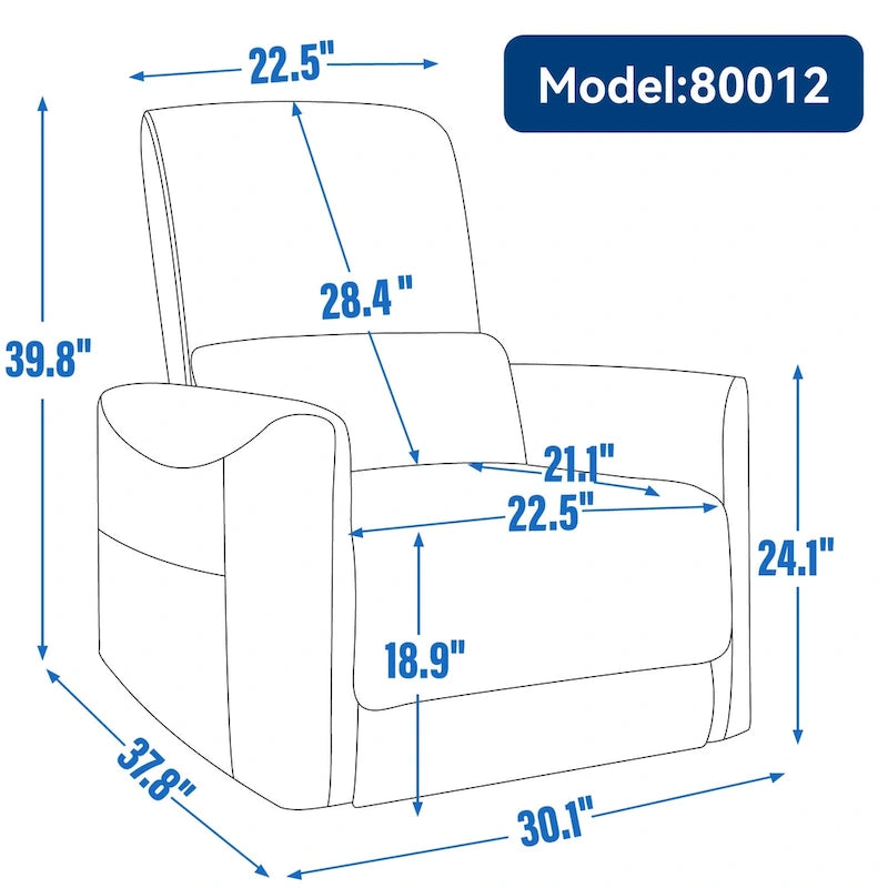 Fauteuil inclinable électrique berçant et pivotant