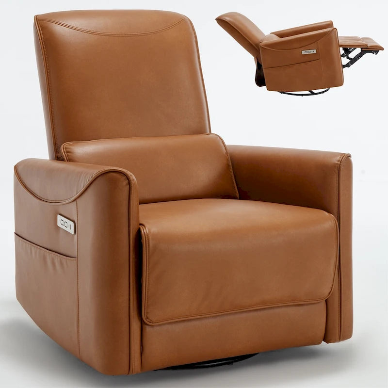 Fauteuil inclinable électrique berçant et pivotant