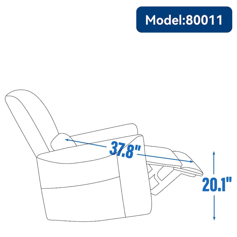 Fauteuil inclinable électrique berçant et pivotant