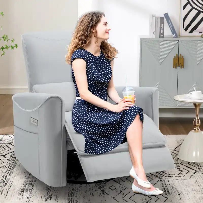Fauteuil inclinable électrique berçant et pivotant
