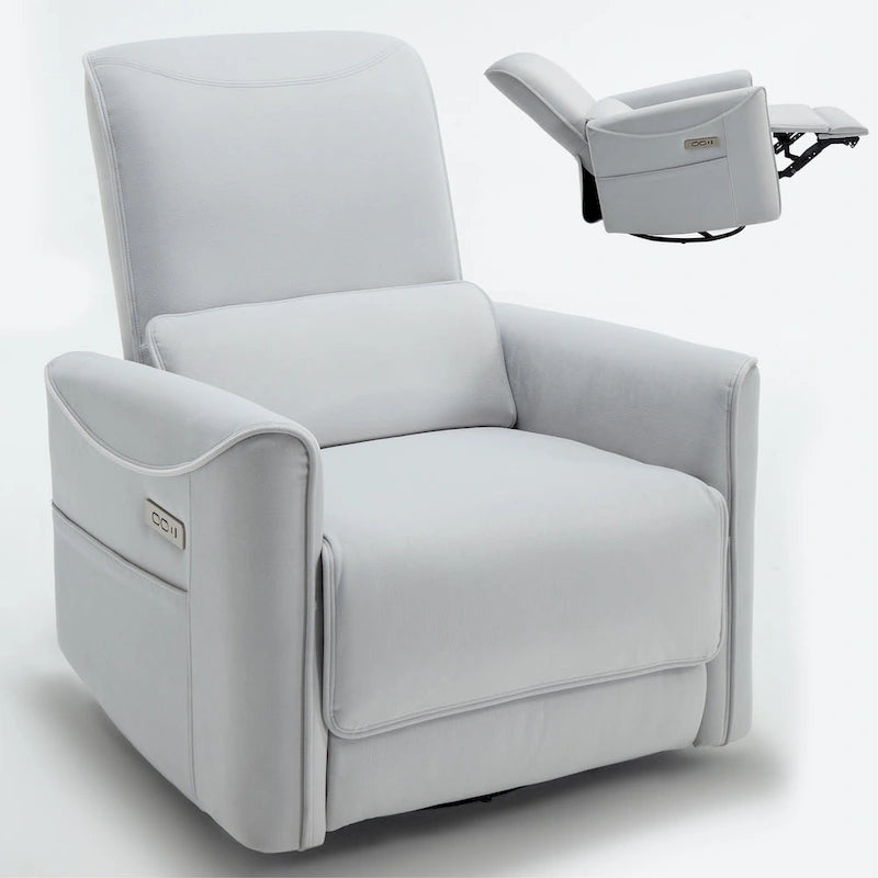 Fauteuil inclinable électrique berçant et pivotant
