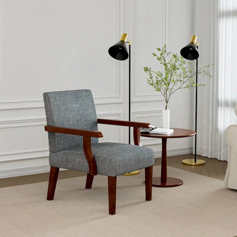 Fauteuils gris 18.7 avec table ronde