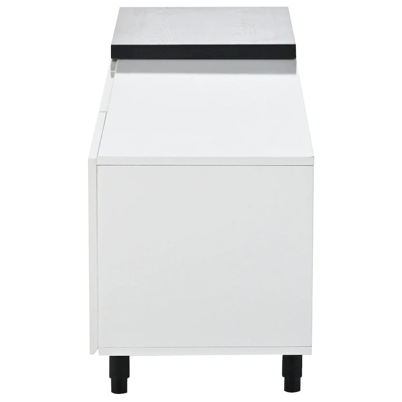 Meuble TV moderne extensible blanc