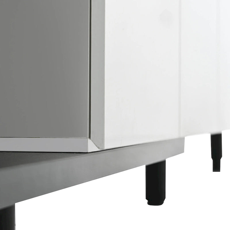 Meuble TV moderne extensible blanc