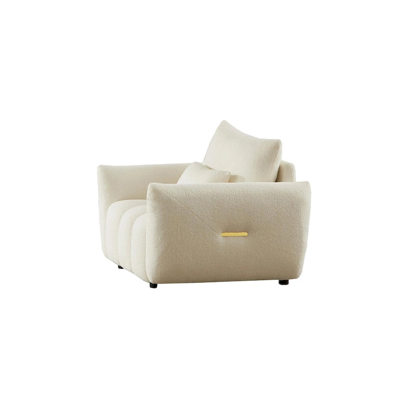 Fauteuil d'appoint en polaire Teddy beige