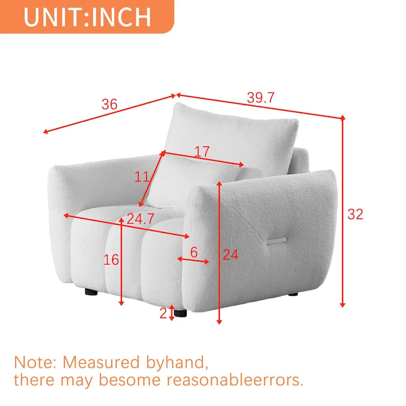Fauteuil d'appoint en polaire Teddy beige