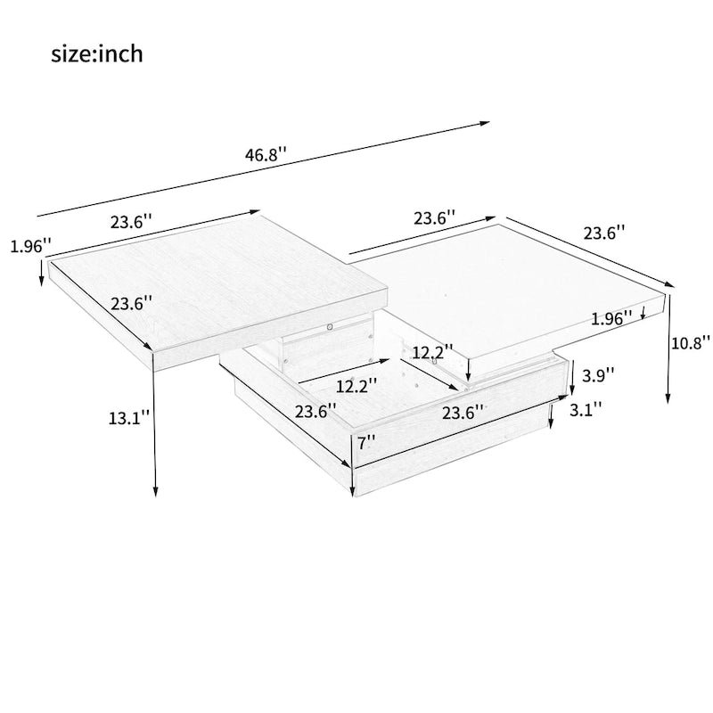 Table basse rotative