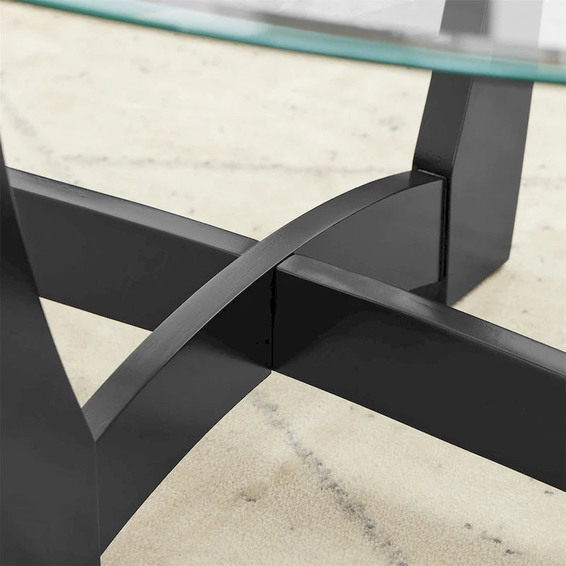 Table basse ronde en verre
