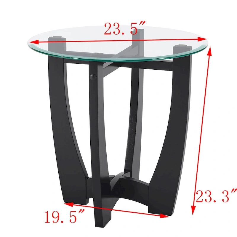 Table basse ronde en verre