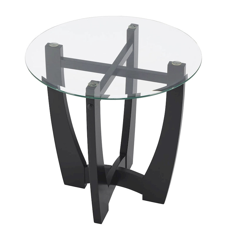 Table basse ronde en verre