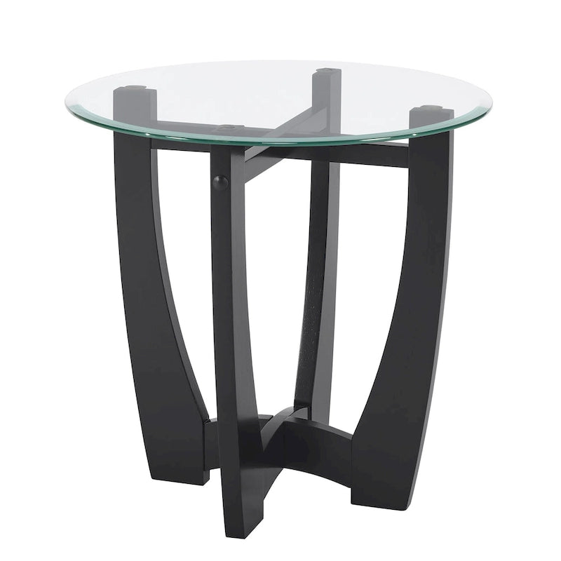 Table basse ronde en verre