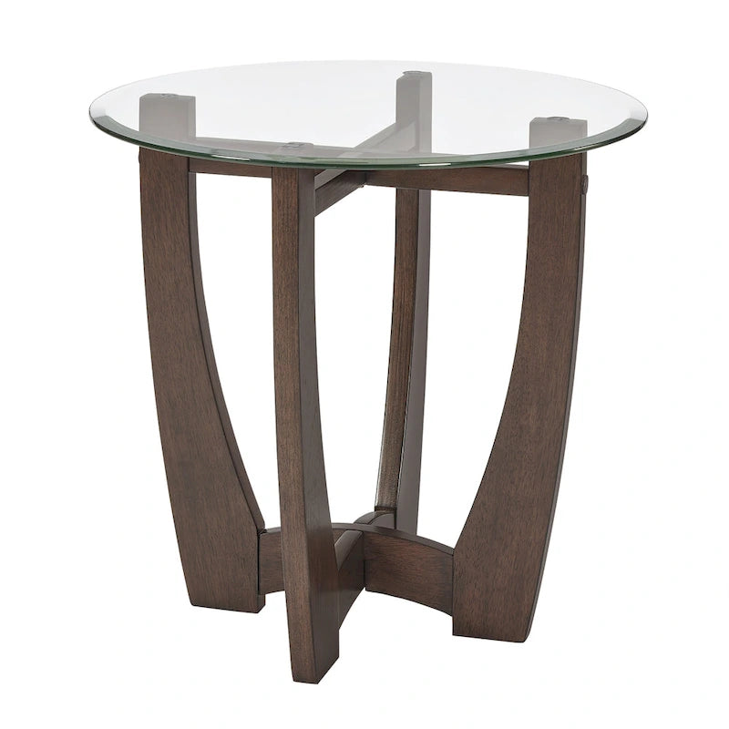 Table basse ronde en verre