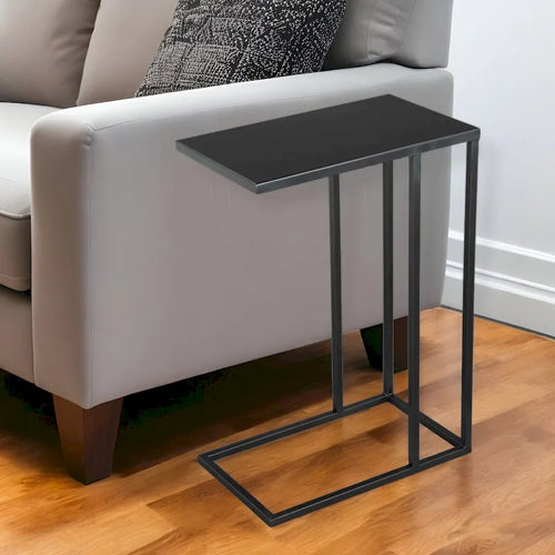 Table d'appoint abstraite en fer noir