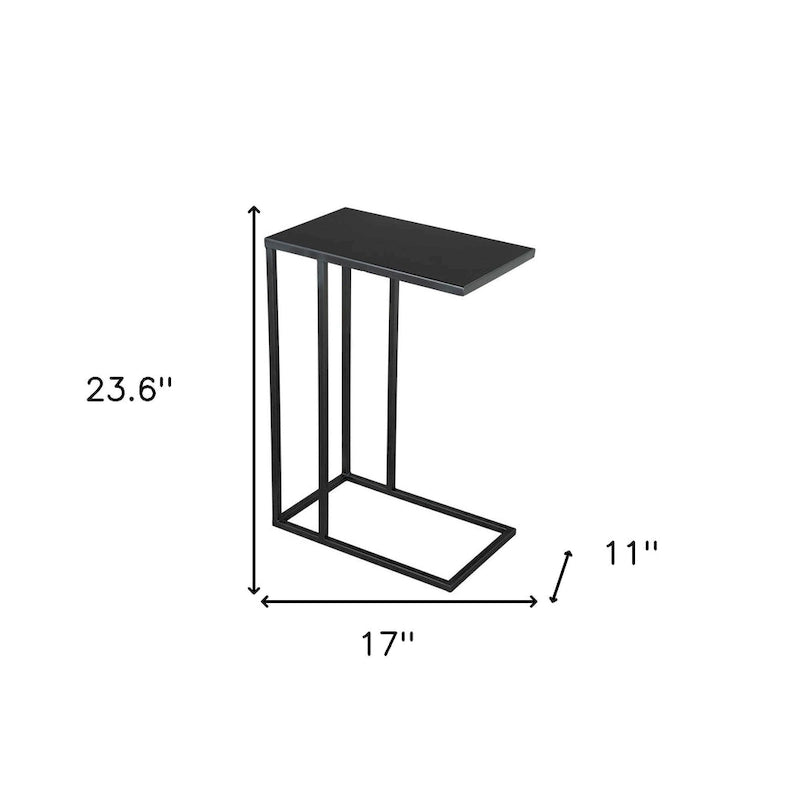 Table d'appoint abstraite en fer noir