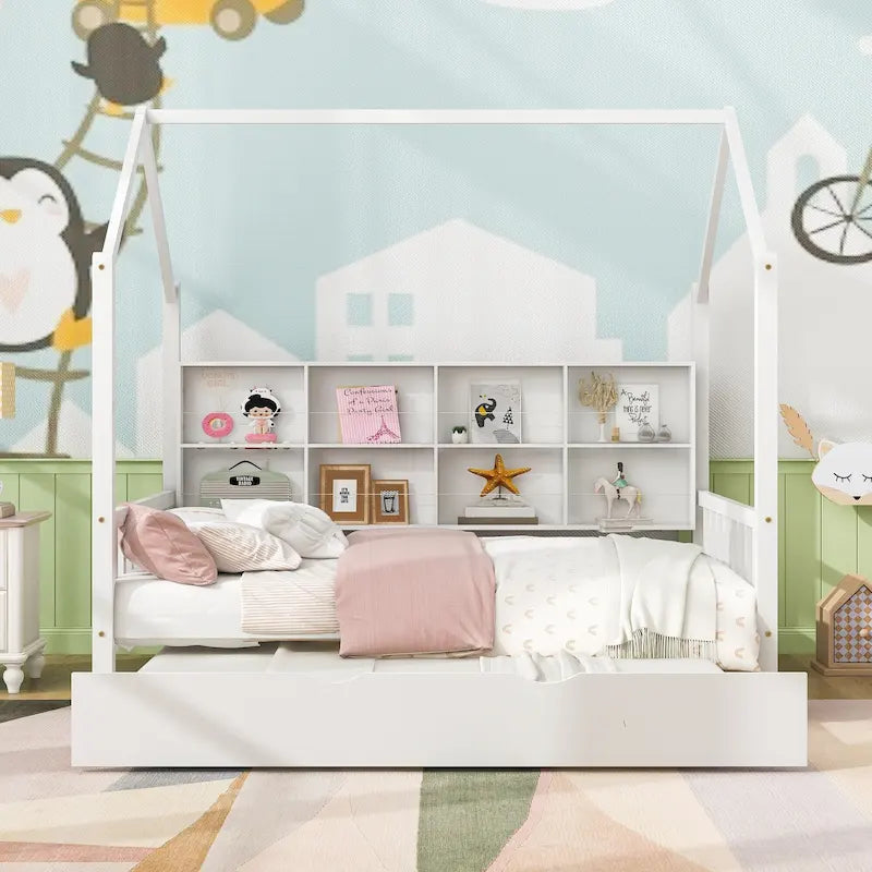 Cadre de lit en bois massif pour enfants