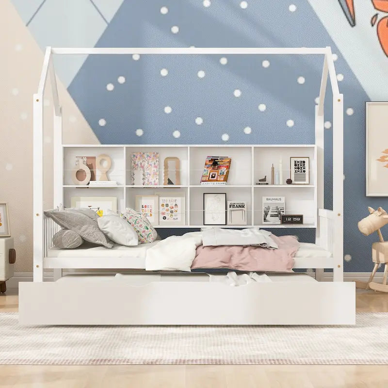 Cadre de lit en bois massif pour enfants