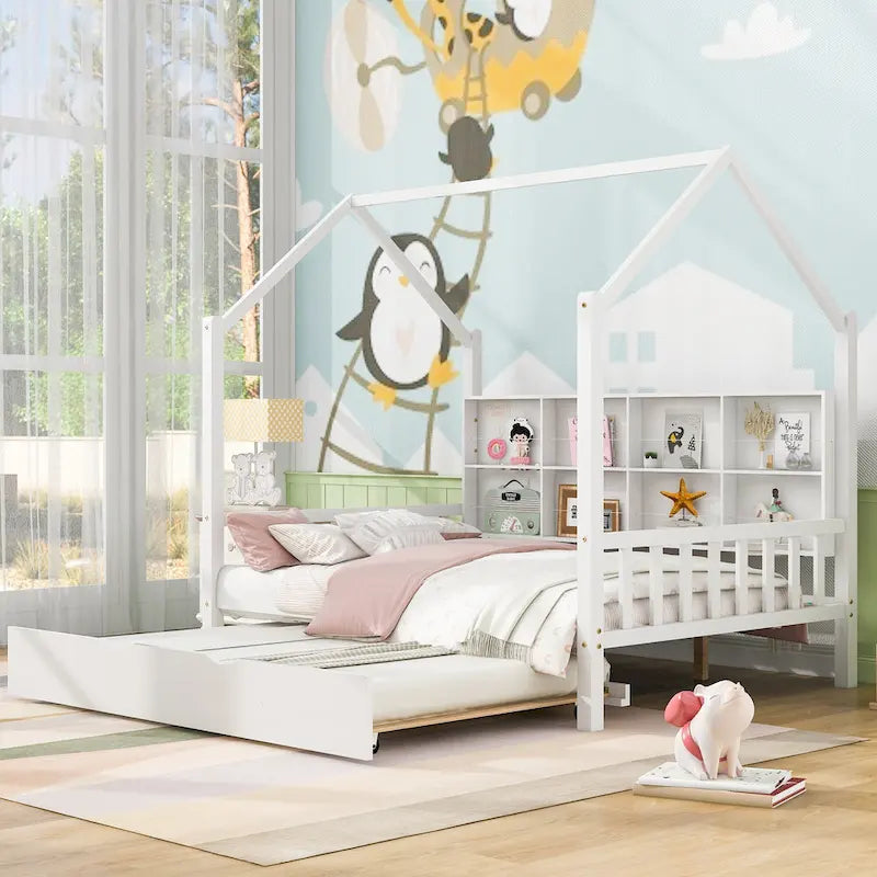Cadre de lit en bois massif pour enfants