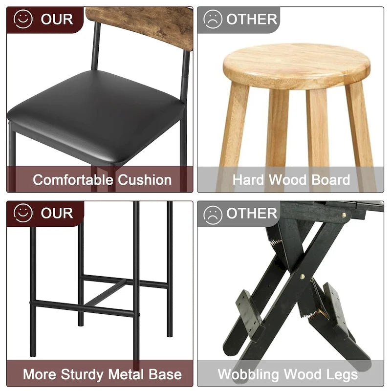 Tabouret de bar — Tabouret de bar de cuisine avec repose-pieds