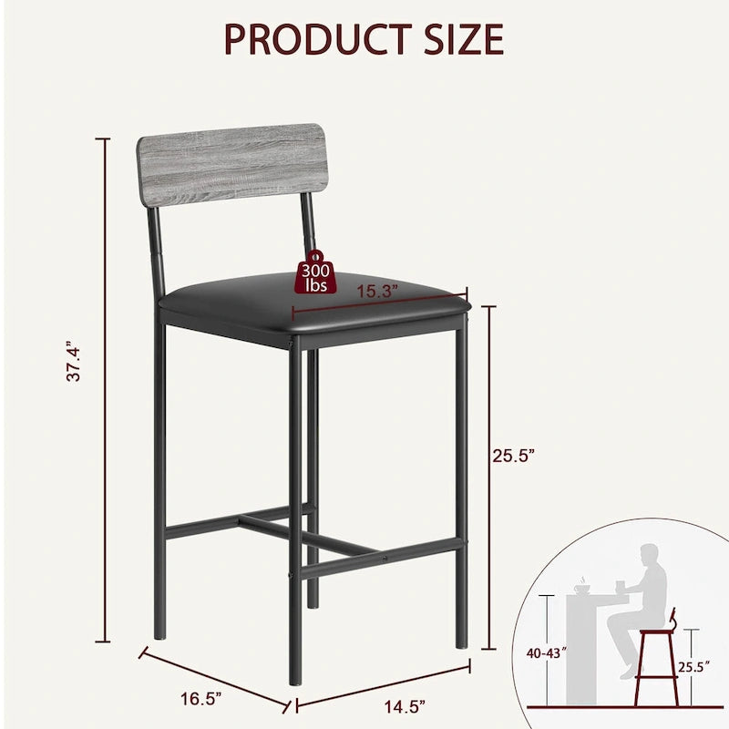 Tabouret de bar — Tabouret de bar de cuisine avec repose-pieds