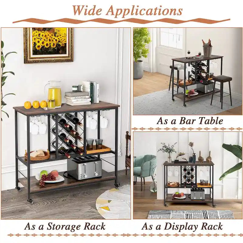 Chariot de bar style industriel