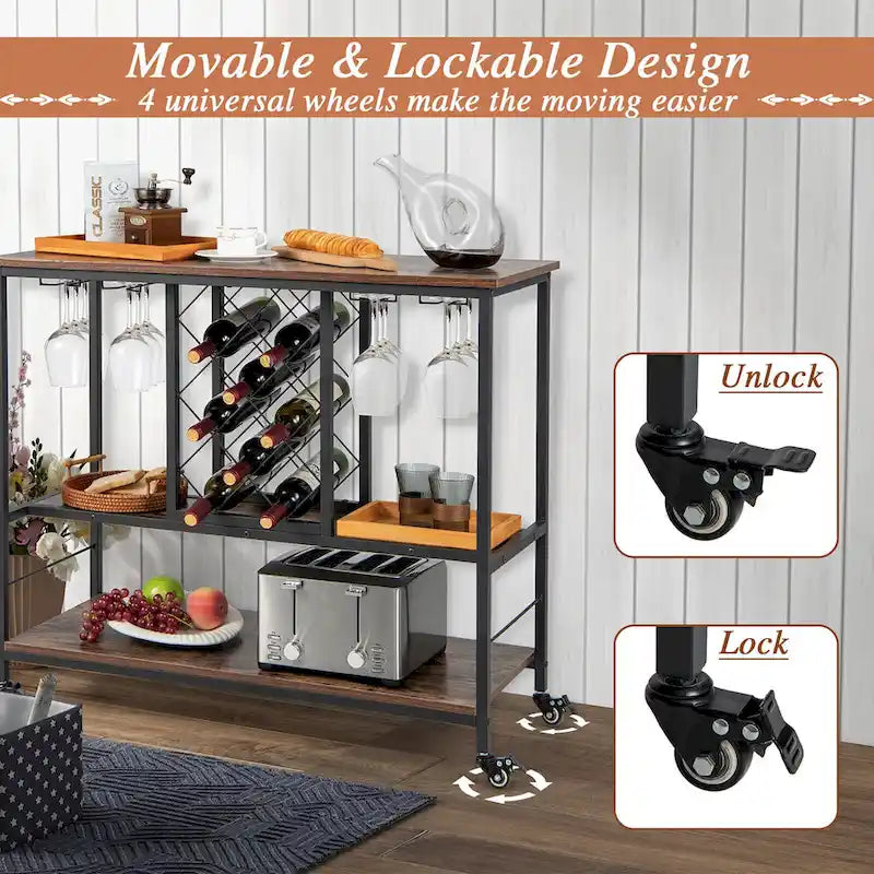 Chariot de bar style industriel