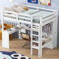 Structure de lit mezzanine simple avec bureau en forme de L