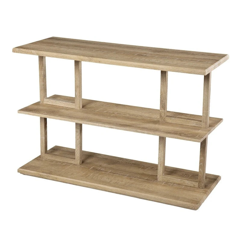 Console d'entrée rectangulaire en bois massif naturel