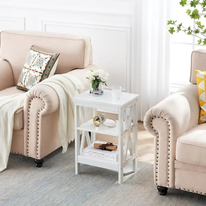 Table de chevet à trois niveaux de style moderne