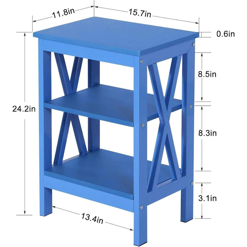 Table de chevet à trois niveaux de style moderne