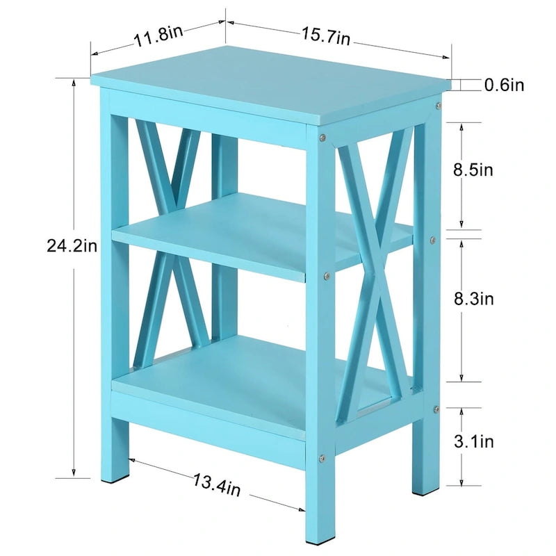 Table de chevet à trois niveaux de style moderne