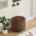 Pouf rond tapissé