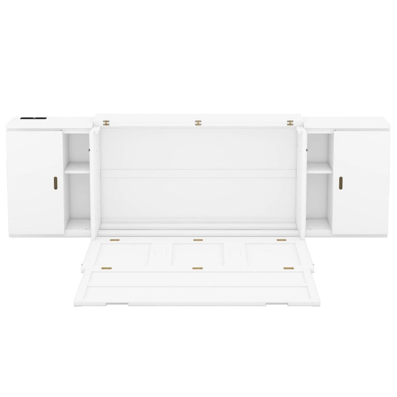 Lit escamotable Queen-Size blanc