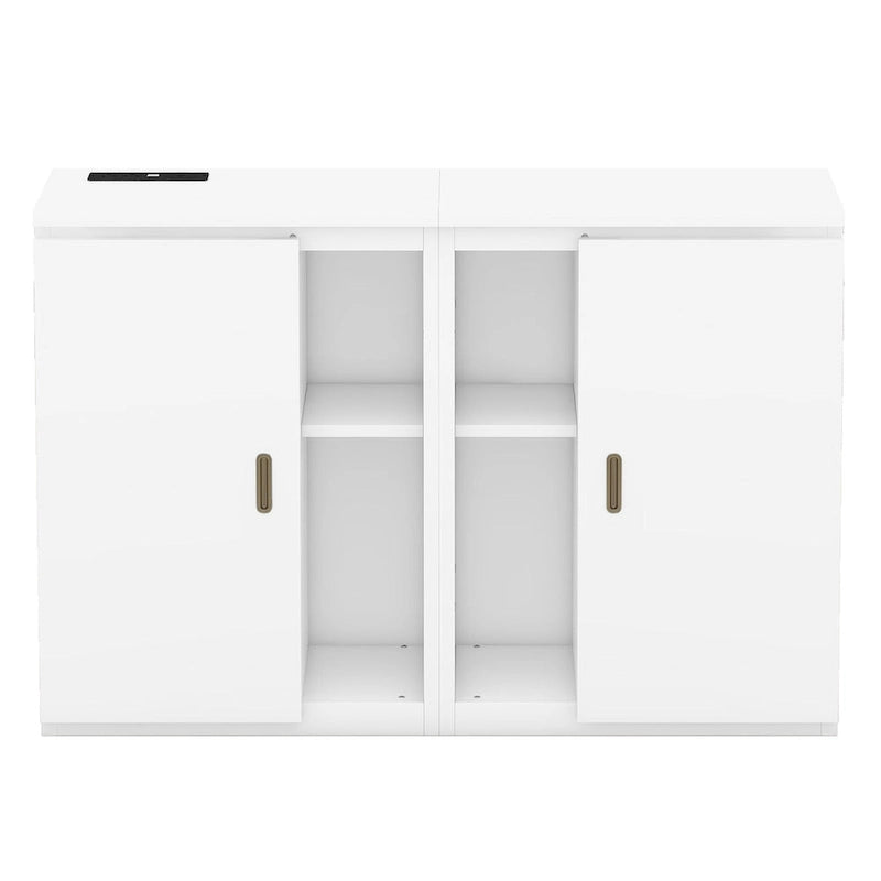 Lit escamotable Queen-Size blanc