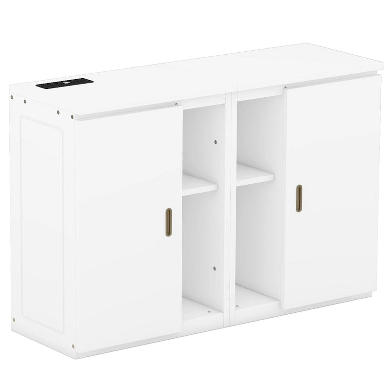 Lit escamotable Queen-Size blanc