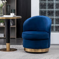 Fauteuil d'appoint rembourré en velours bleu de style moderne
