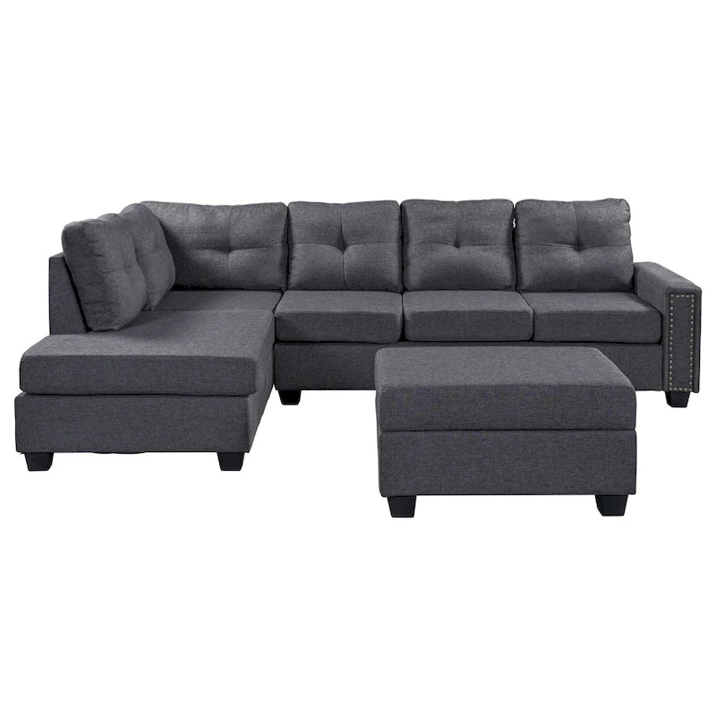 Canapé modulable 6 places en L interchangeable