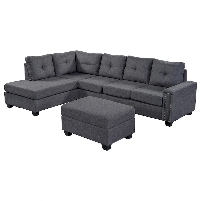 Canapé modulable 6 places en L interchangeable