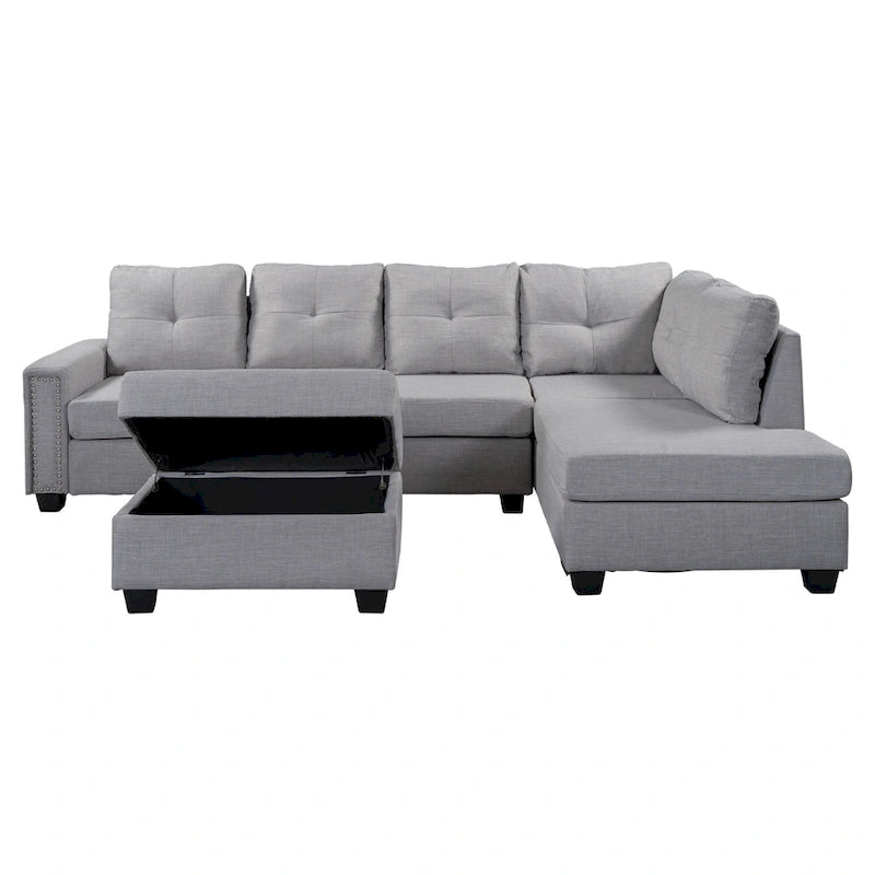 Canapé modulable 6 places en L interchangeable