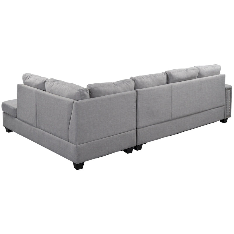 Canapé modulable 6 places en L interchangeable