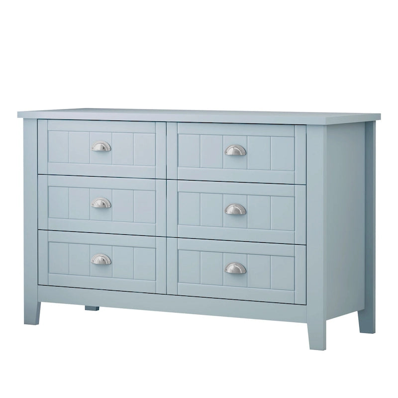 Commode à six tiroirs à deux niveaux de style antique