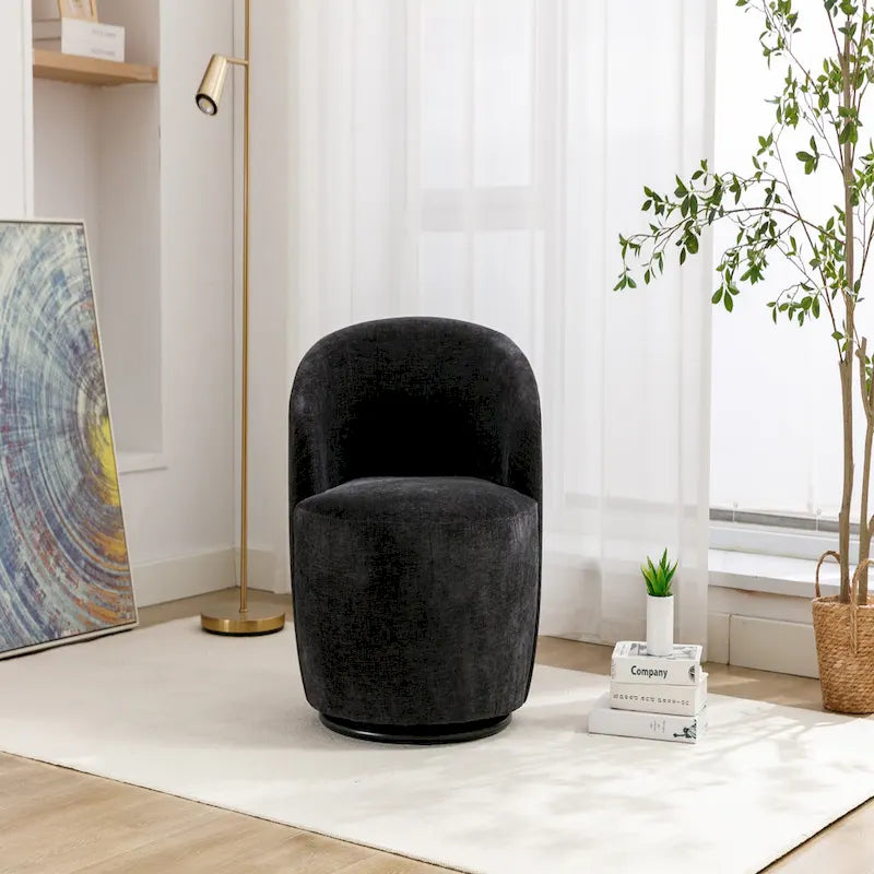 Fauteuil d'appoint pivotant en tissu chenille