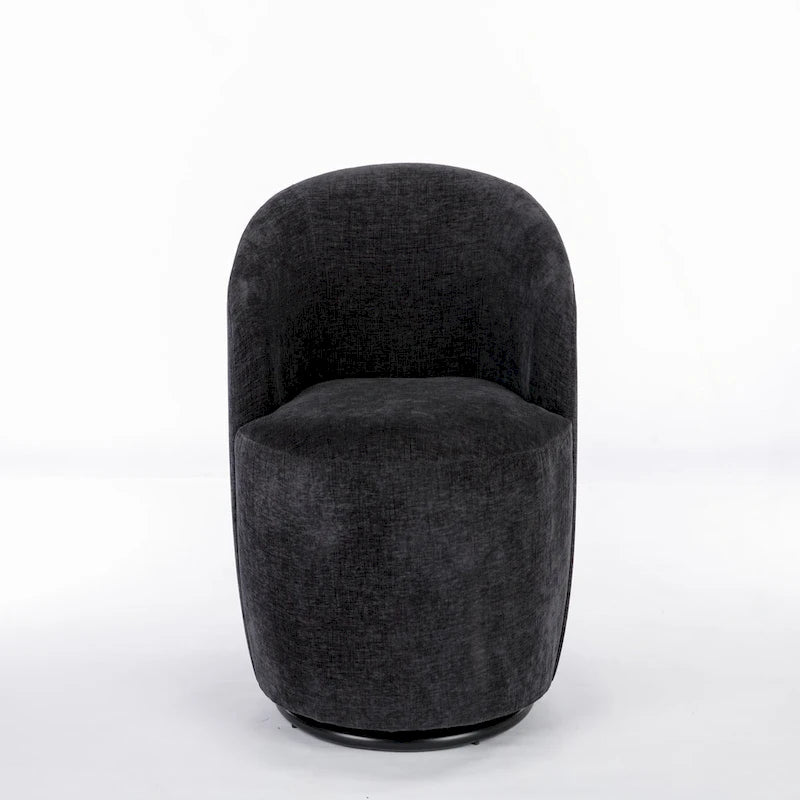 Fauteuil d'appoint pivotant en tissu chenille