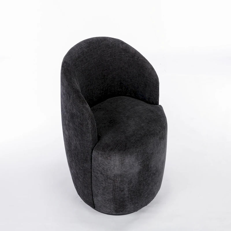 Fauteuil d'appoint pivotant en tissu chenille